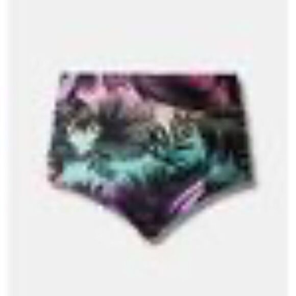 Torrid High-Rise Lattice Side Swim Bottom Palm Print 1X - Picture 5 of 16